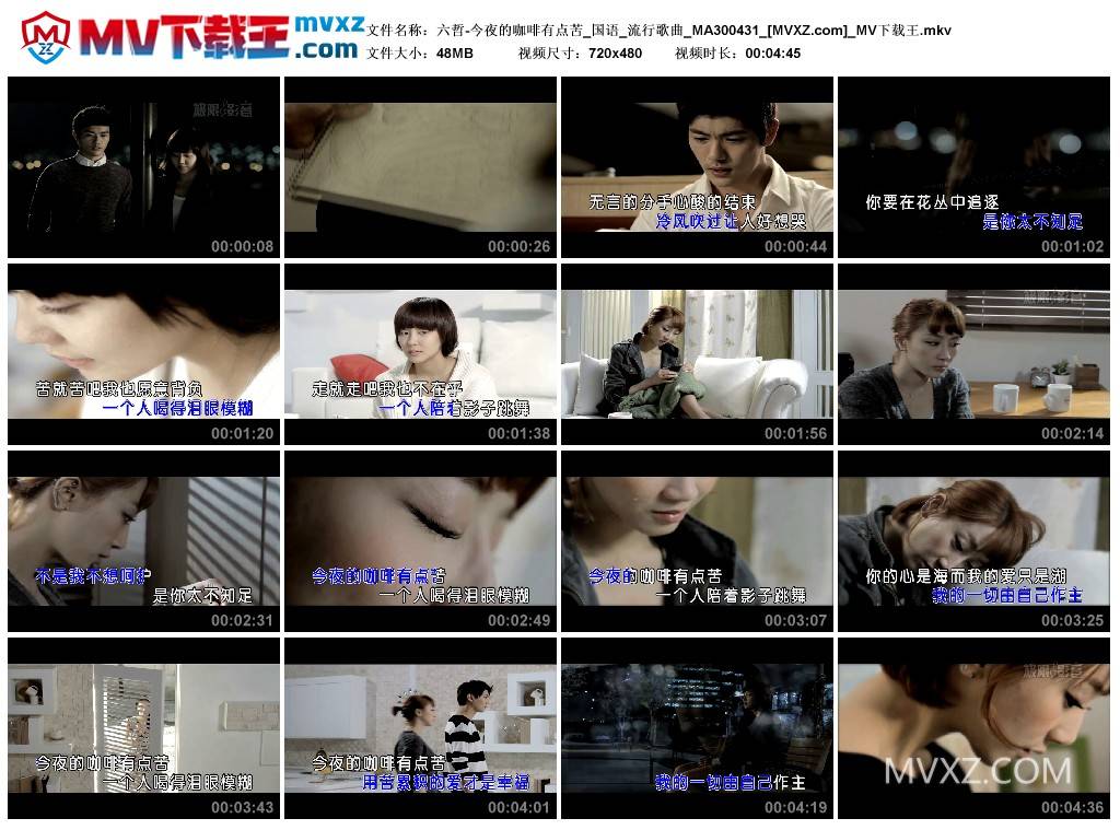 六哲-今夜的咖啡有点苦_国语_流行歌曲_MA300431